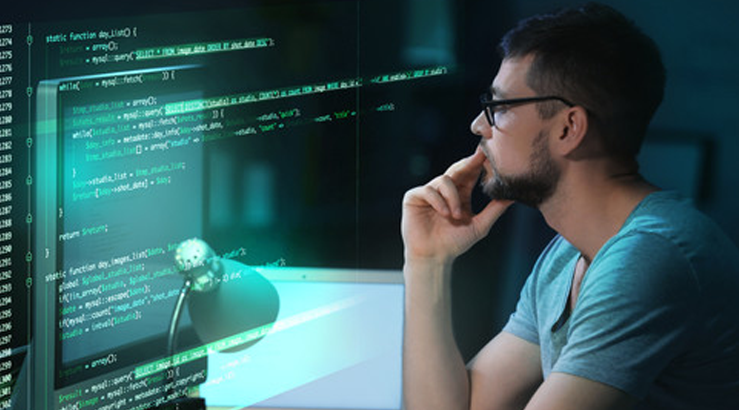 A person using a computer