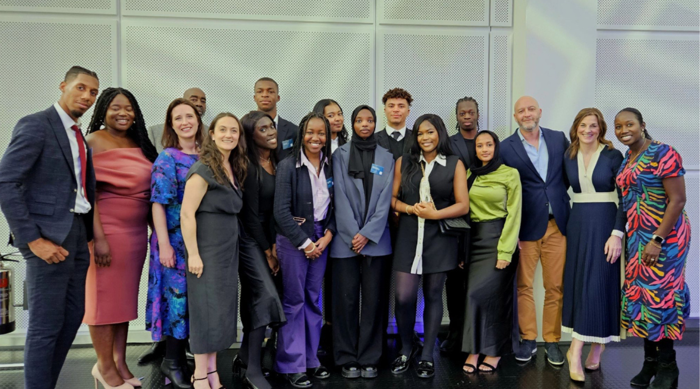 Group photo at awards ceremony