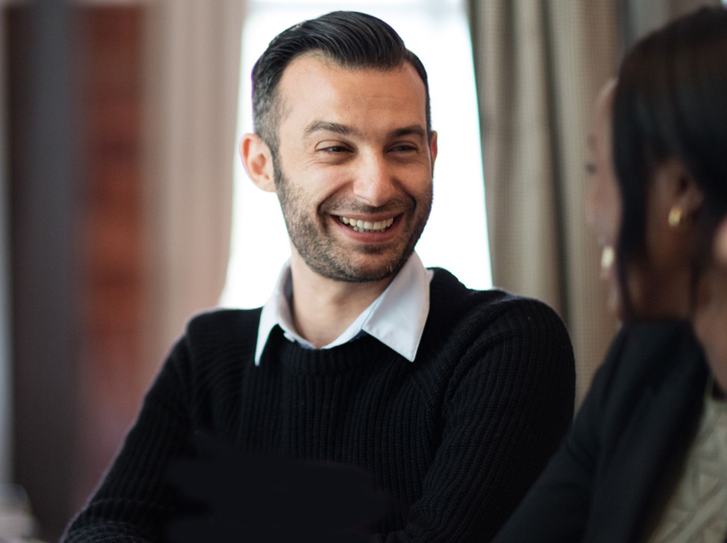 Male student smiling 
