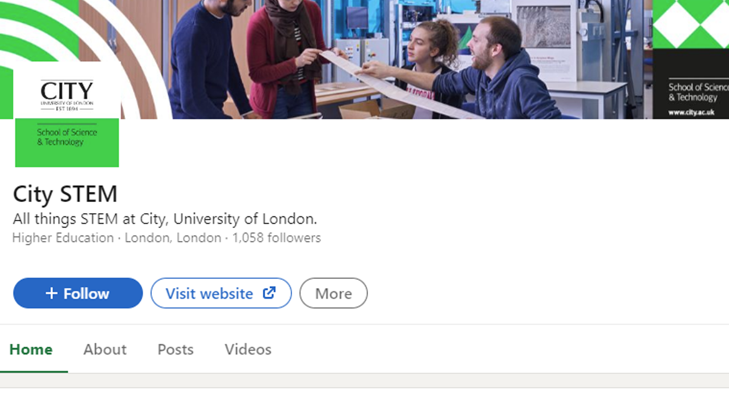 The CitySTEM LinkedIn account.