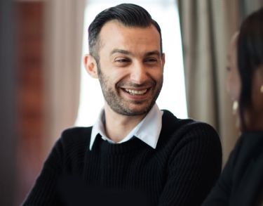 Male student smiling 