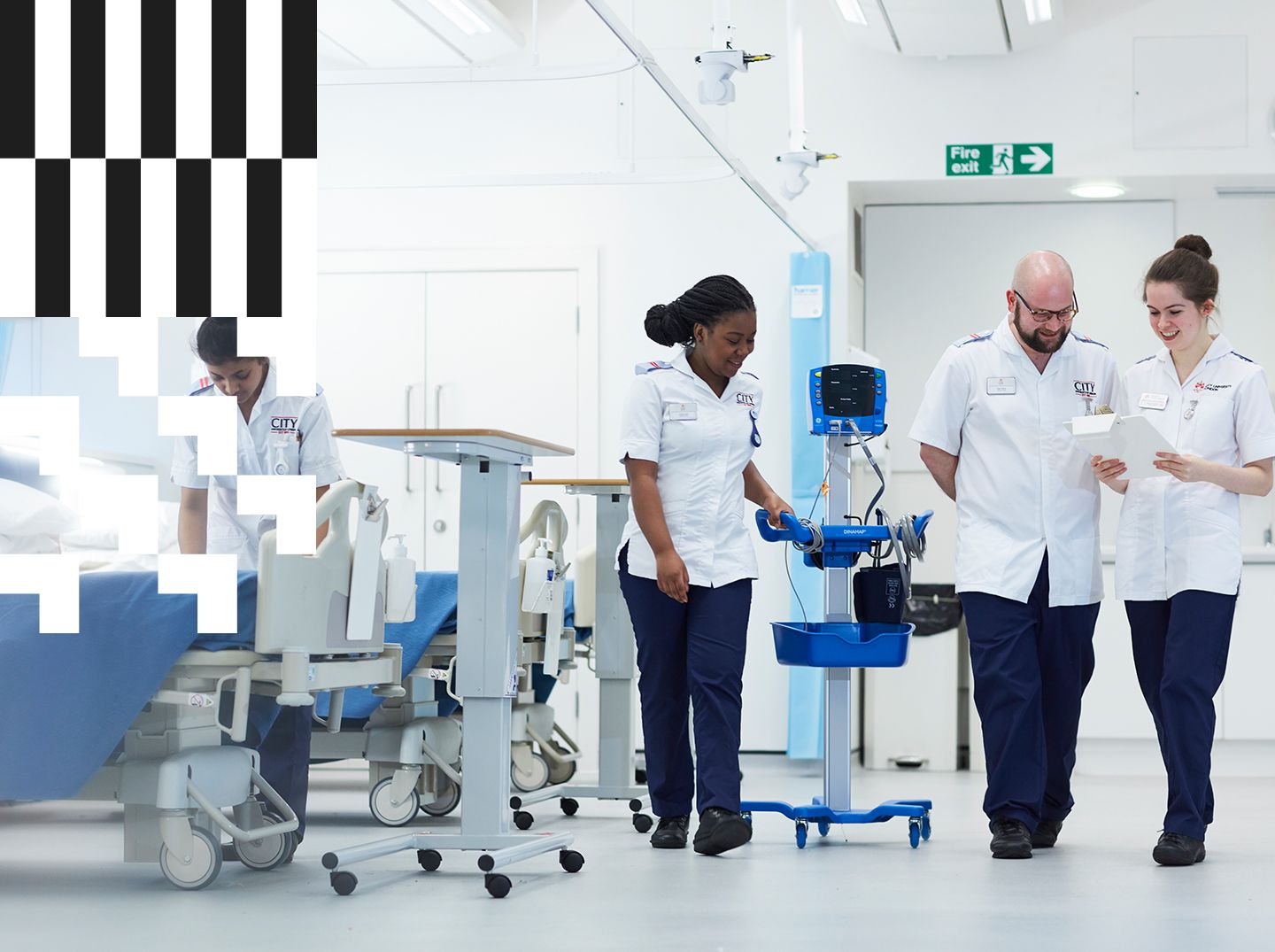 Nurse students in the clinical skills suite
